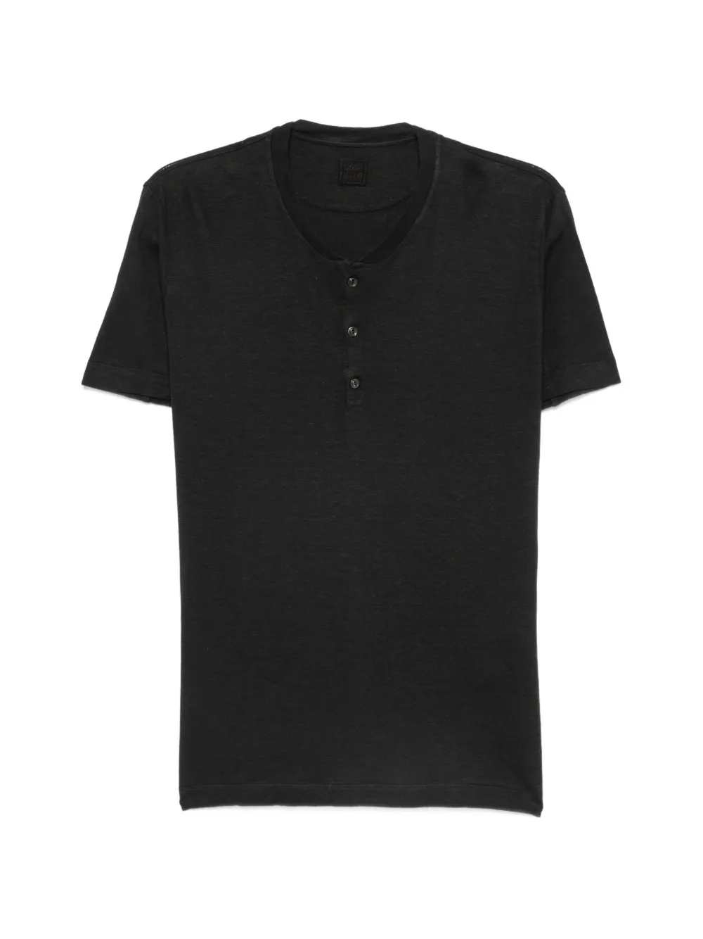 120% Lino round-neck T-shirt - Nero