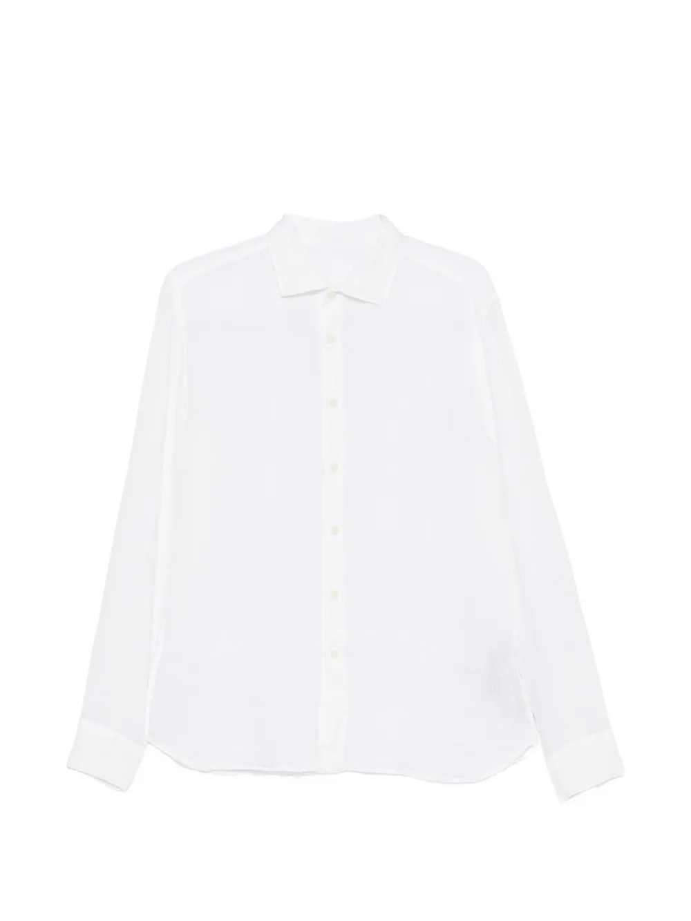 120% Lino long-sleeve shirt - Bianco