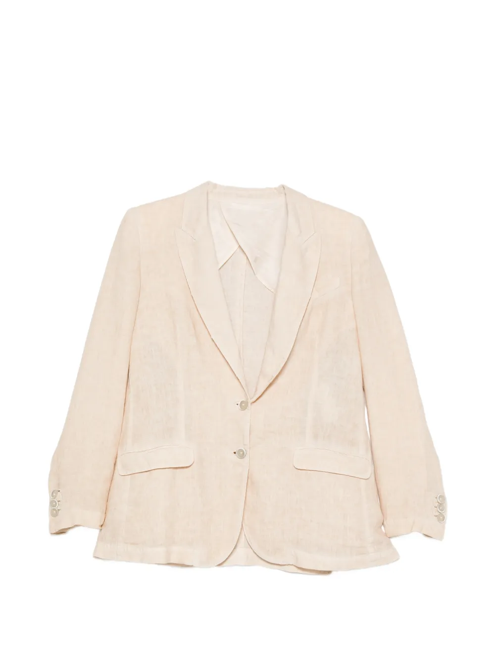 120% Lino single-breasted blazer - Toni neutri