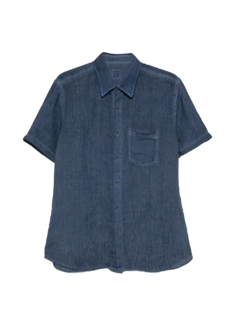 120% Lino short-sleeved chest-pocket shirt