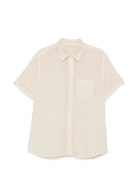 120% Lino short-sleeve chest-pocket shirt