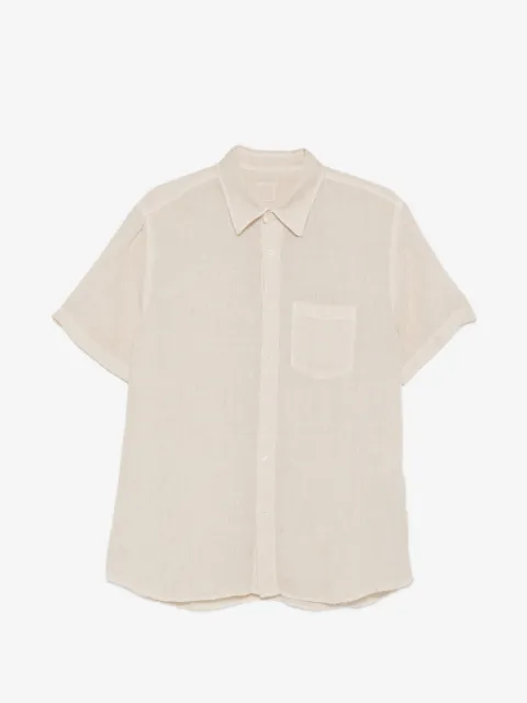 120% Lino chemise à poche poitrine