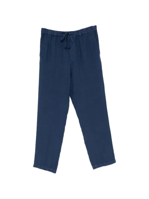 120% Lino drawstring-waist linen trousers