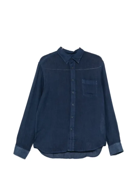 120% Lino chest-pocket long-sleeve shirt