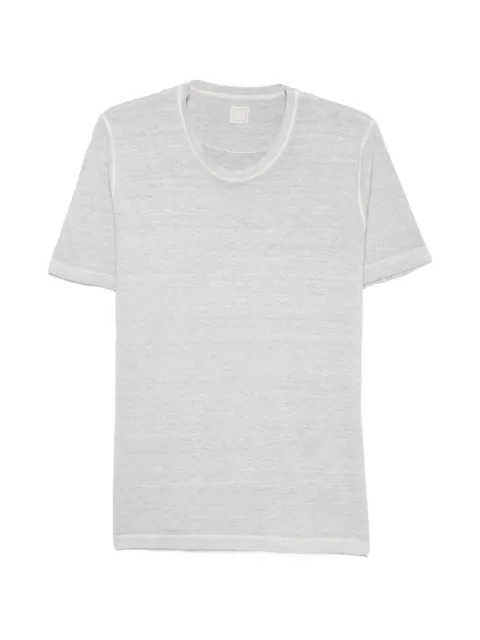 120% Lino playera manga corta con cuello redondo