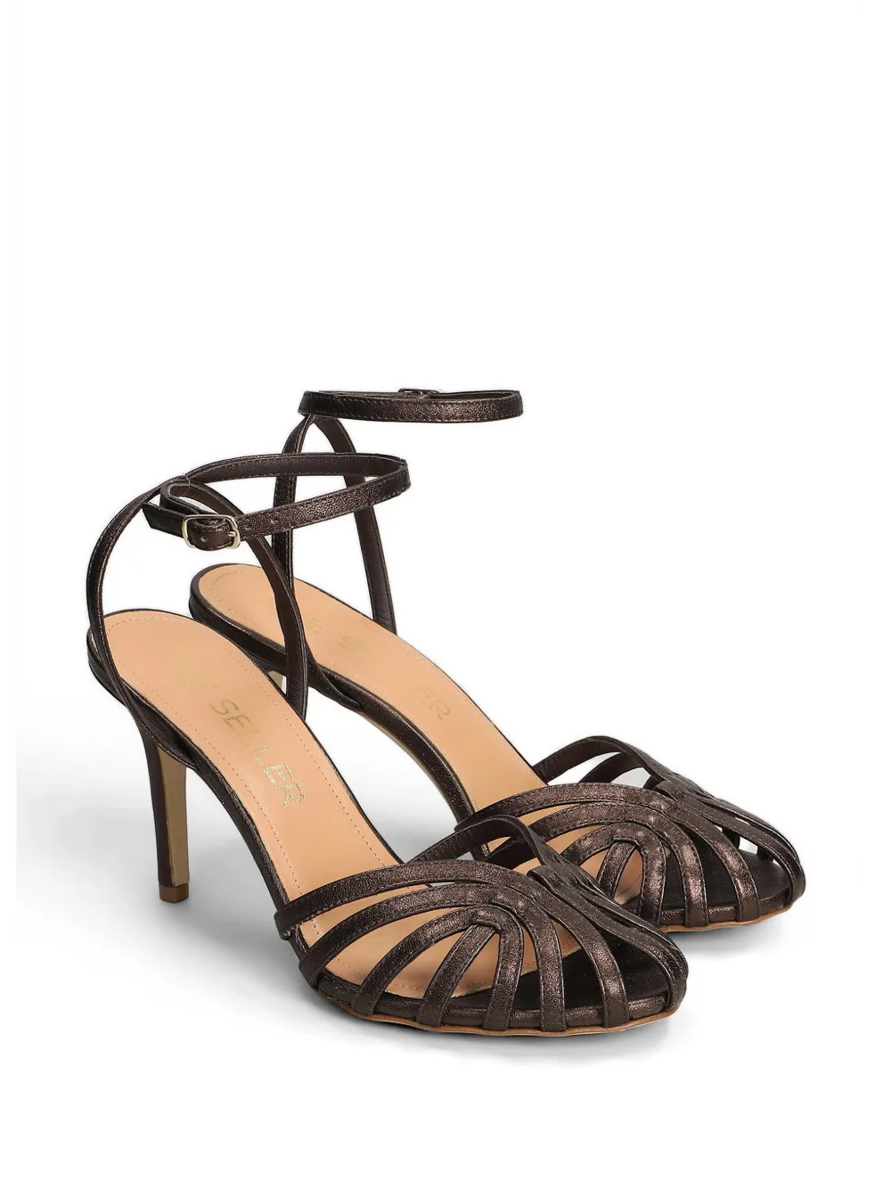 The Seller metallic-effect cage sandals Bruin