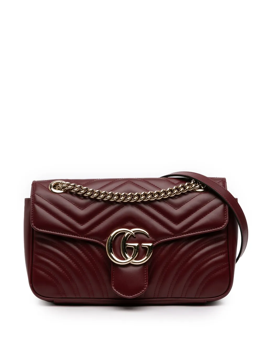 Gucci Pre-Owned 2016-2026 Medium GG Marmont Matelasse Leather shoulder bag - Rosso