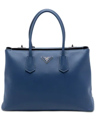 Prada Pre-Owned 2013-2025 Saffiano Cuir Turnlock Twin Satchel