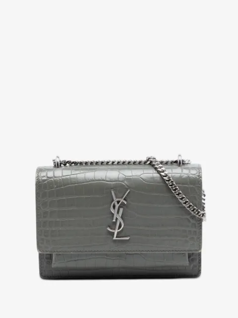 Saint Laurent Pre-Owned bolsa crossbody Monogram Sunset mini de piel con efecto de piel de cocodrilo en relieve 2017