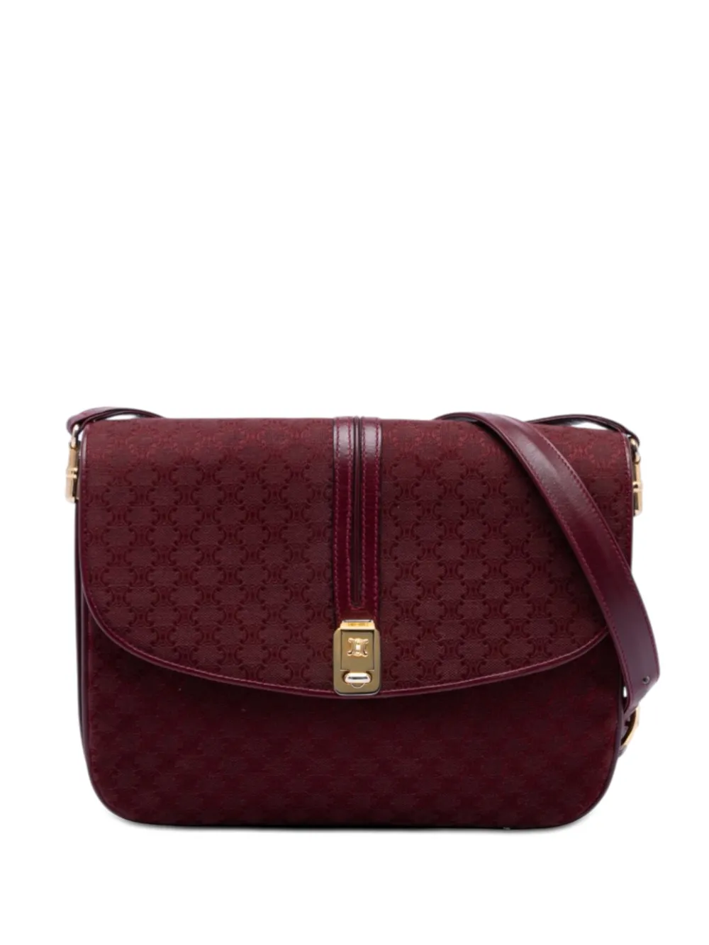 Celine Pre-Owned 2003 Macadam Coated Canvas crossbody bag - Rosso