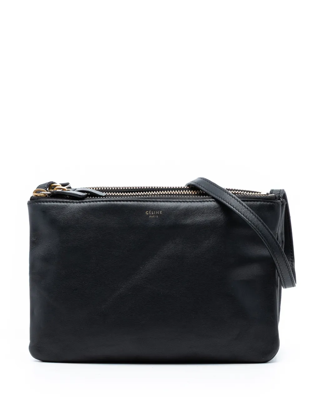 Celine Pre-Owned 2015 kleine Trio Umhängetasche aus Lammleder - Schwarz