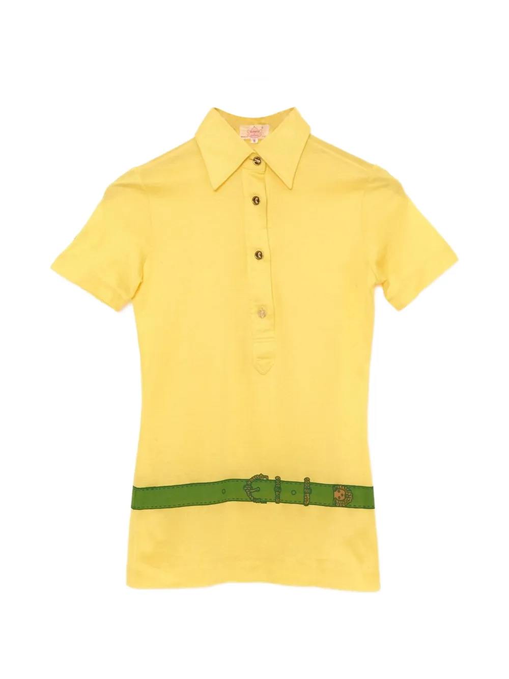 Roberta di Camerino Pre-Owned 1970s belt-print polo shirt - Giallo
