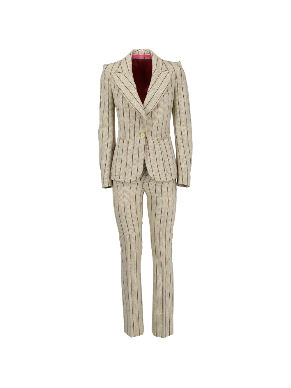Emanuel Ungaro Pre-Owned herringbone pinstripe suit - Toni neutri