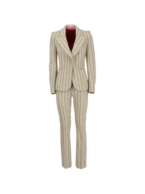 Emanuel Ungaro Pre-Owned herringbone pinstripe suit