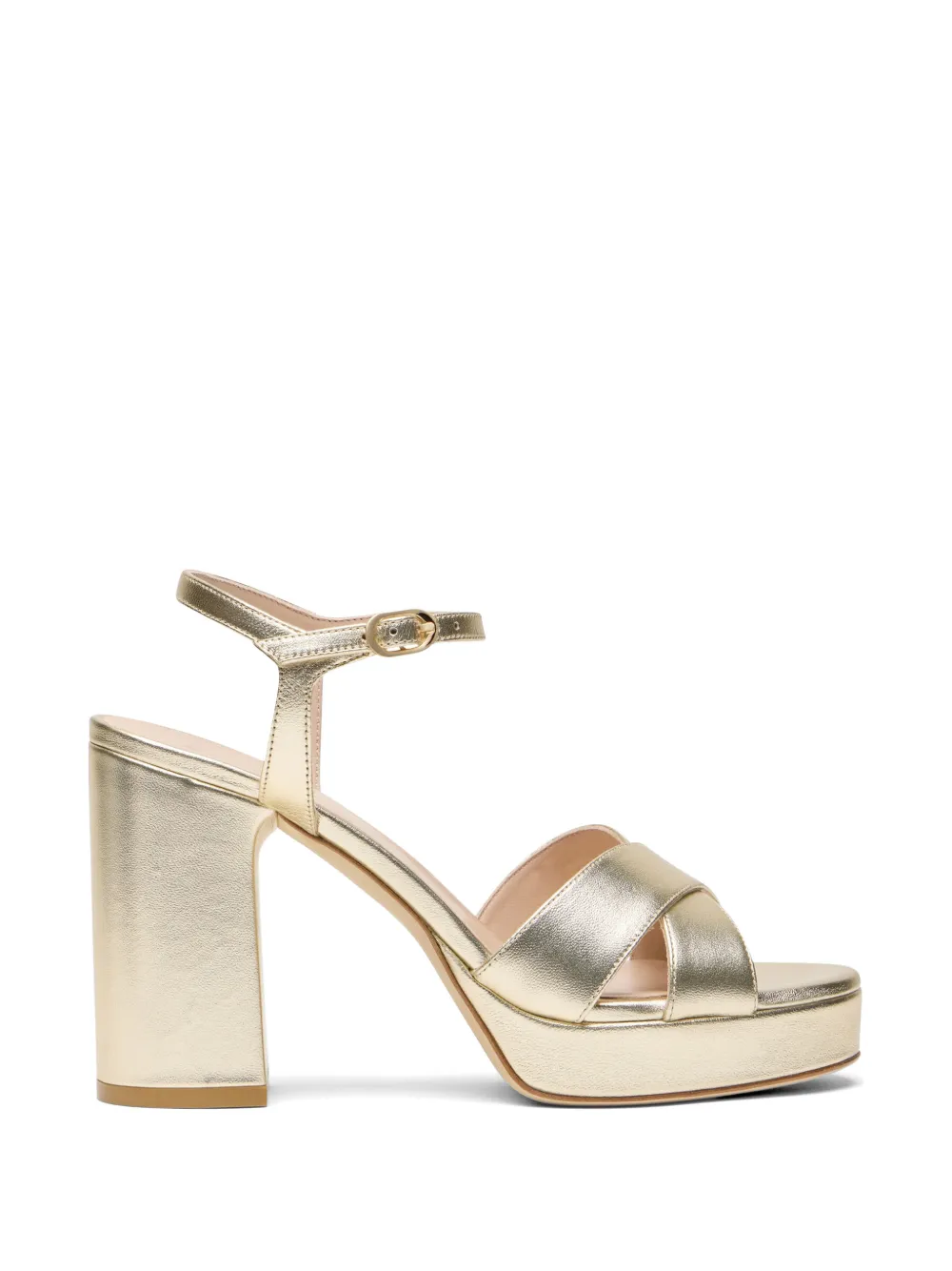 Stuart Weitzman 11cm Dayna sandals - Gold