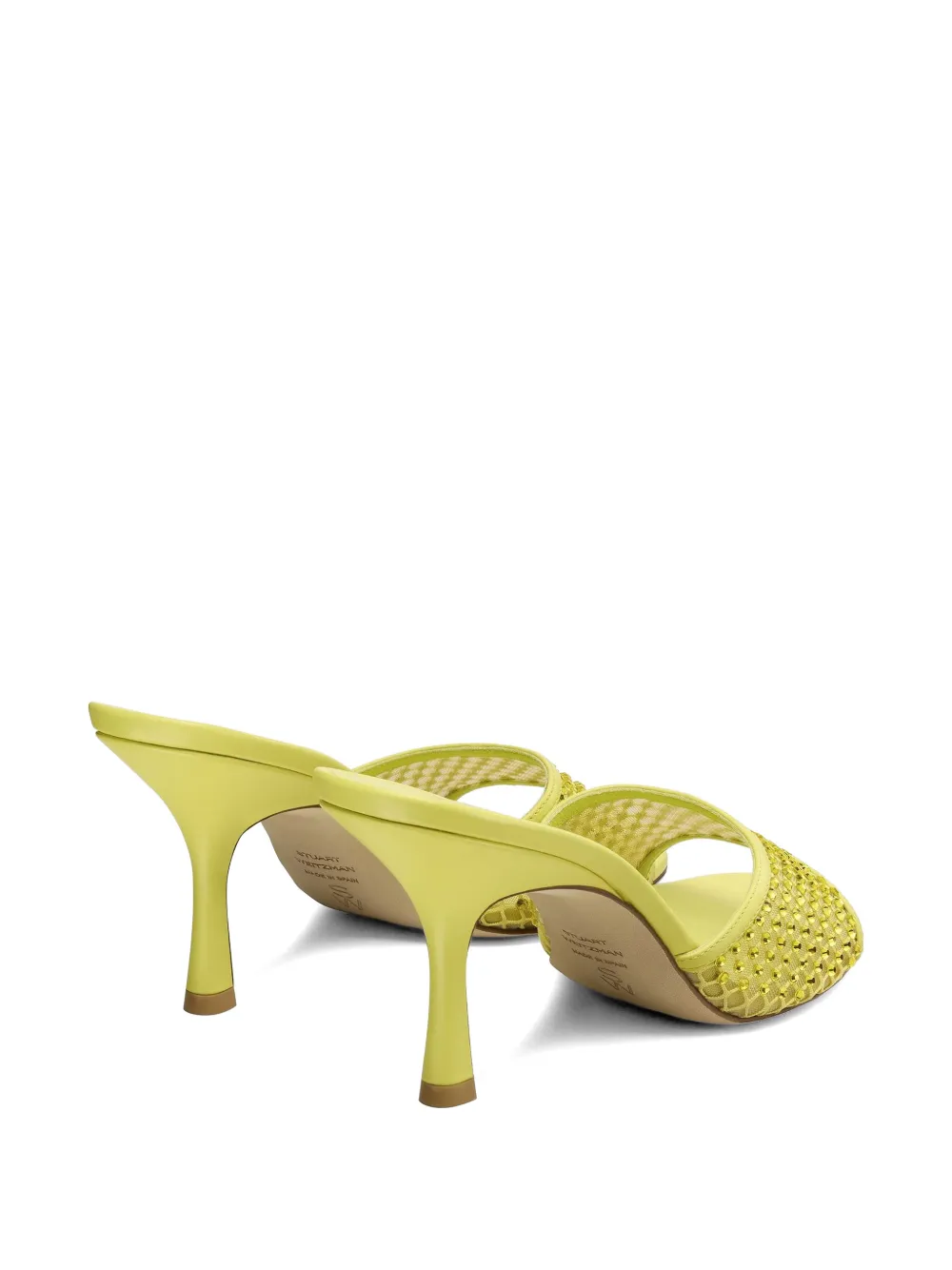 Stuart Weitzman 8.5cm Bareitall mules Geel