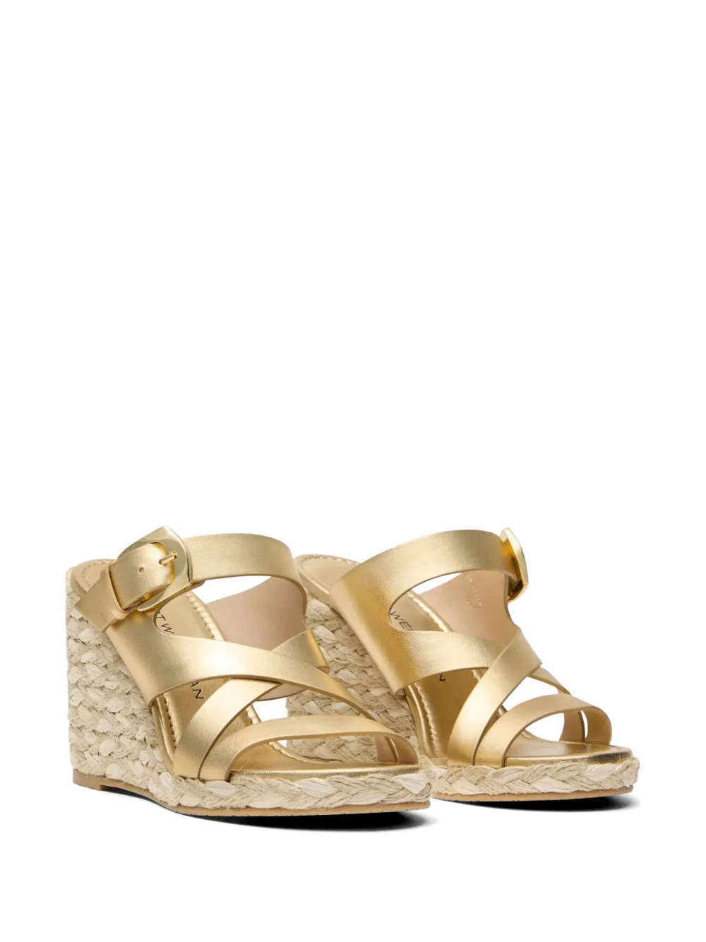 Stuart Weitzman 8.5cm Sai mules Goud