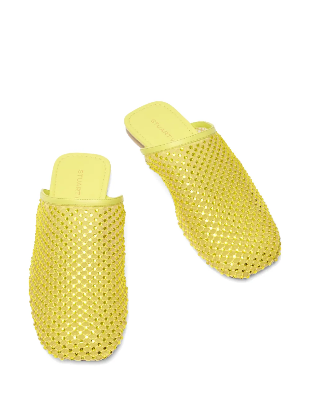 Stuart Weitzman Bareitall mules Geel