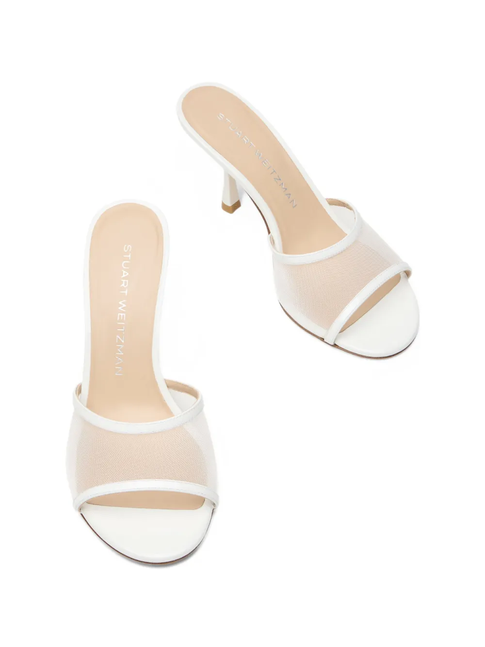 Stuart Weitzman 8.5cm Bareitall mules Wit
