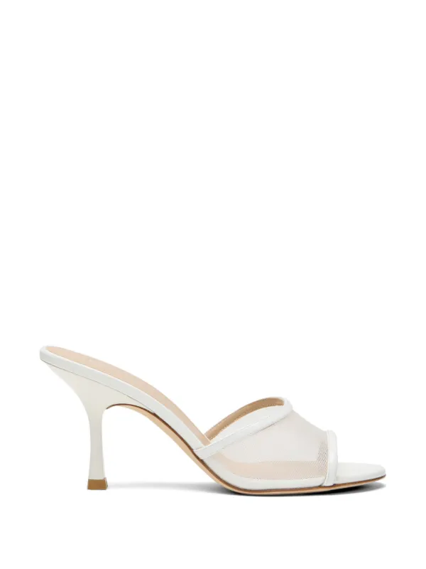 Stuart Weitzman 8.5cm Bareitall Mules in White