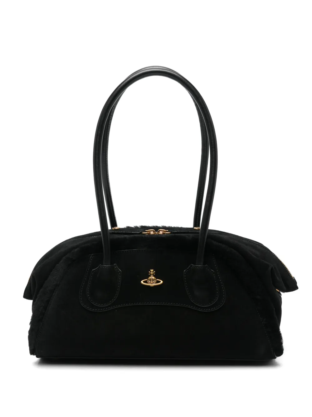 Vivienne Westwood Shirley suede tote bag Zwart