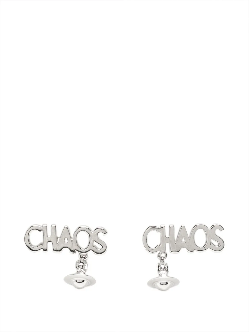 Vivienne Westwood Chaos stud earrings - Argento