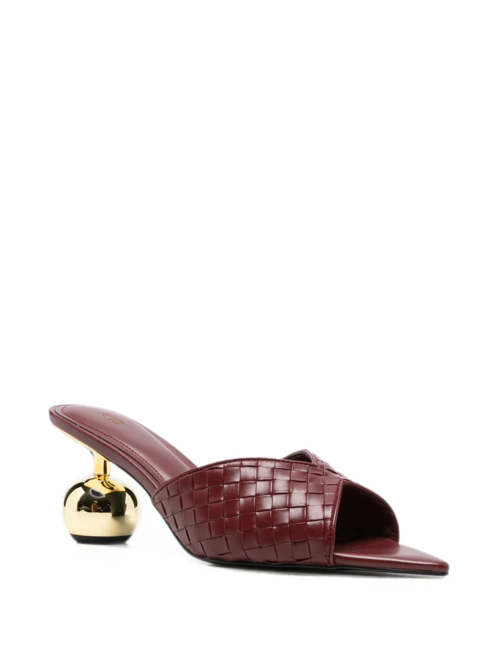 JW Pei Ellie braided sphere-heel sandals Rood