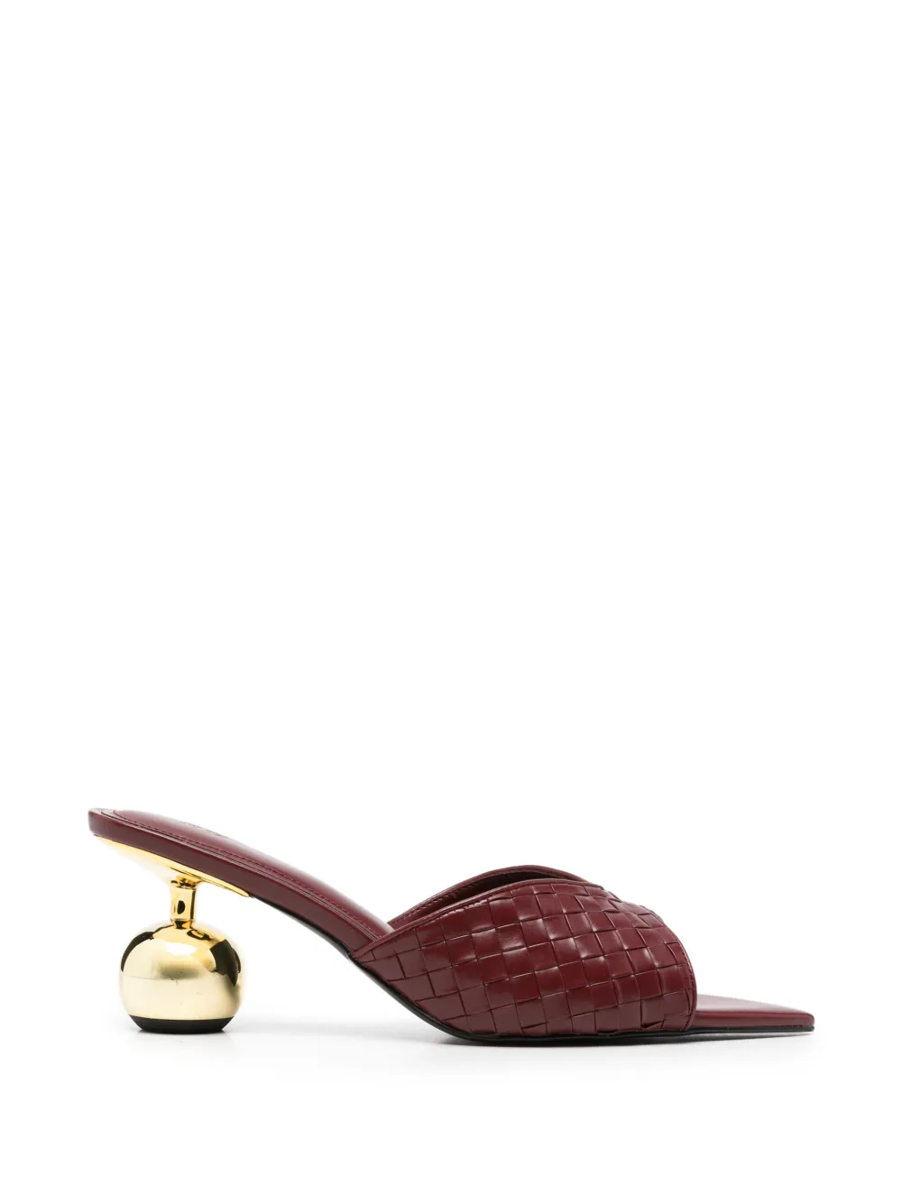 JW Pei Ellie braided sphere-heel sandals Rood