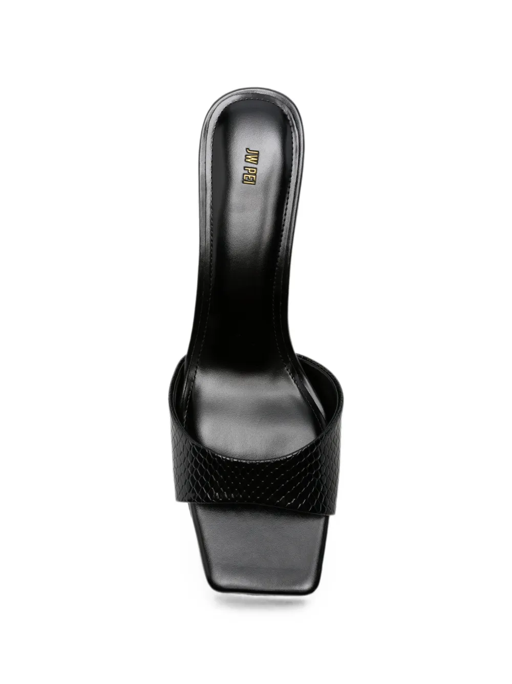JW Pei Hannah snakeskin-effect sandals Zwart