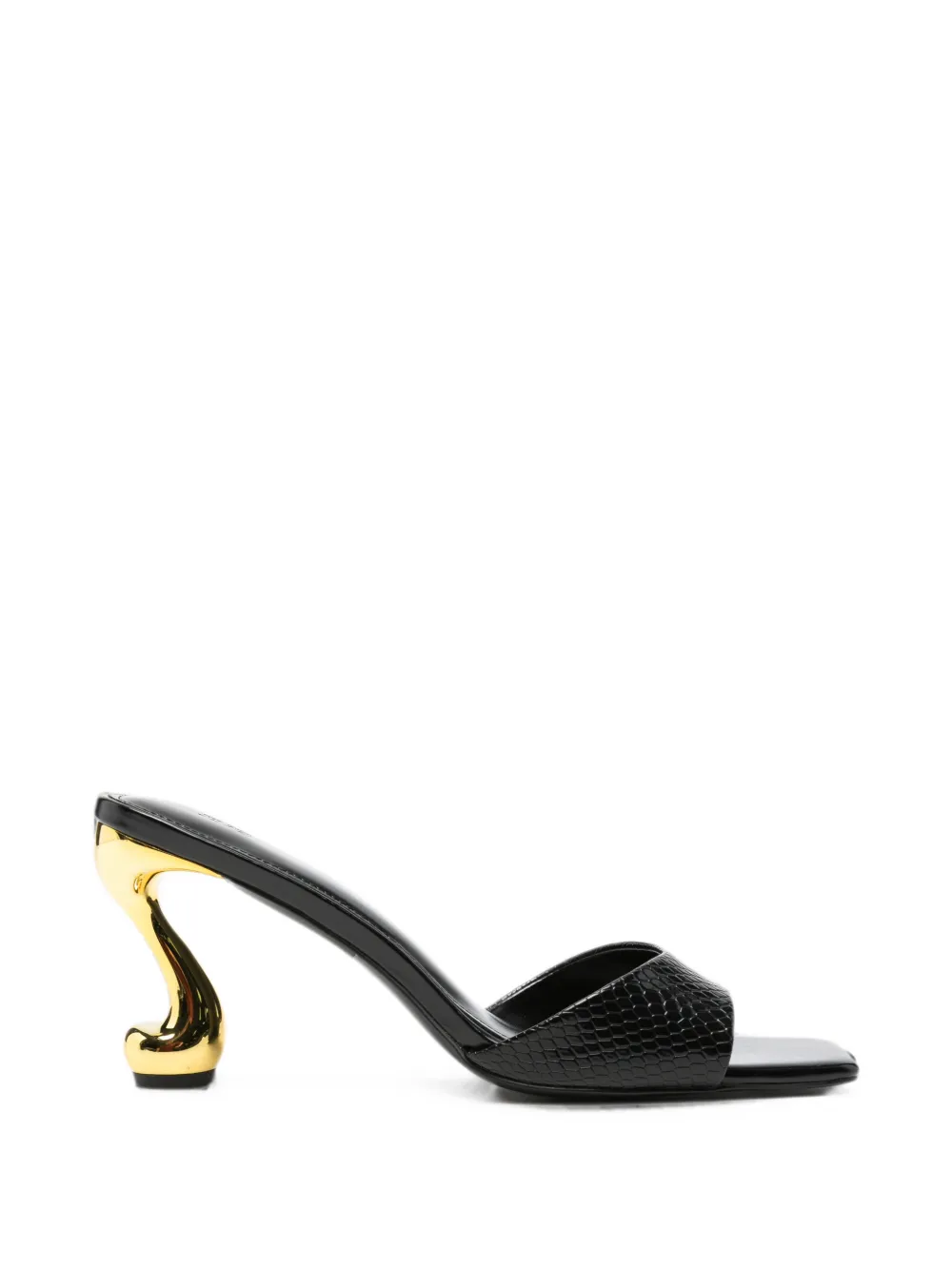 Jw Pei Hannah Faux Snakeskin Heel Mules In Multi