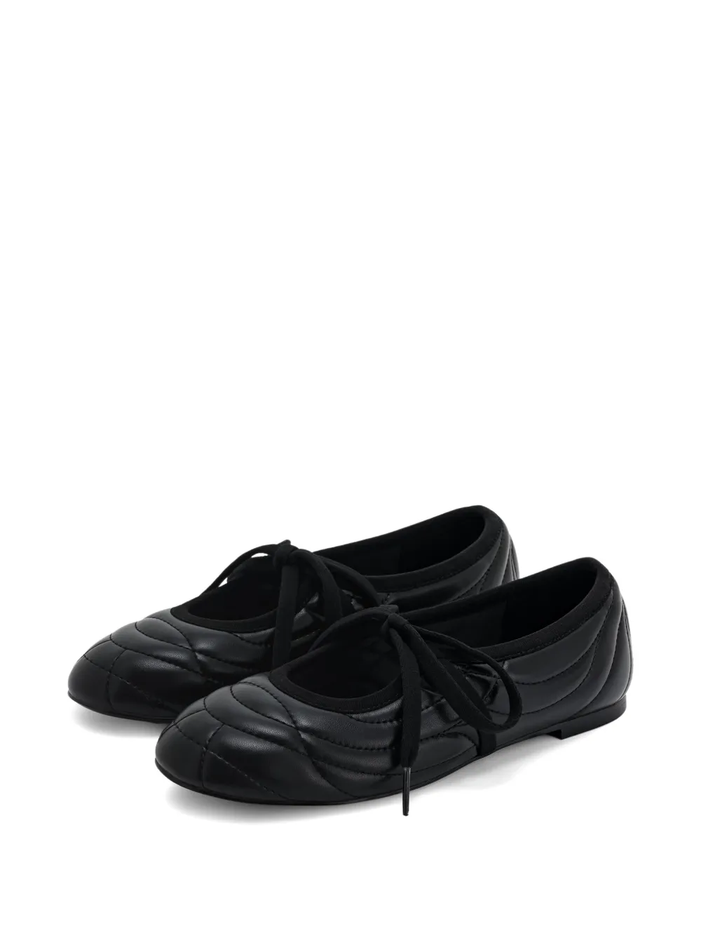 JW Pei Erika ballerina's met veters Zwart