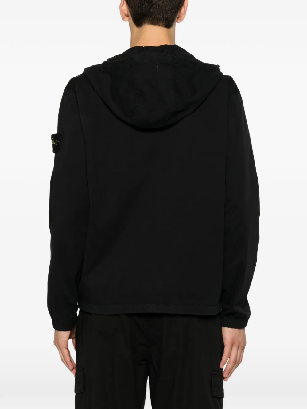 Stone Island 1200004 stretch katoenen twill jack Zwart