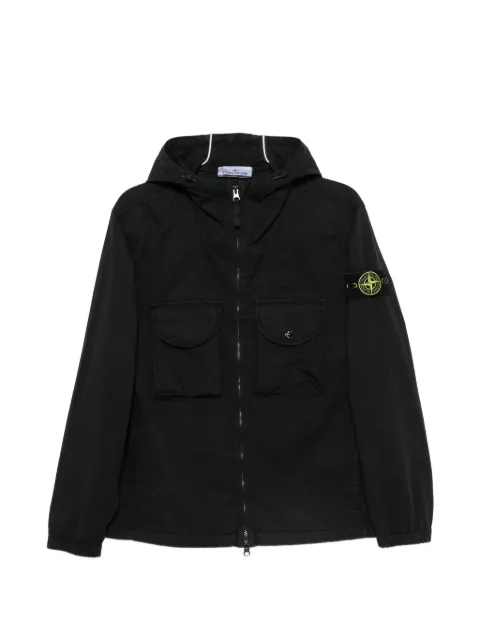 Stone Island logo-patch hooded jacket