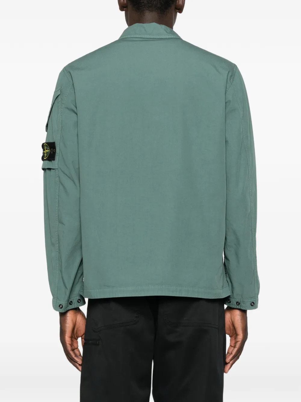 Stone Island Shirtjack met rits Groen