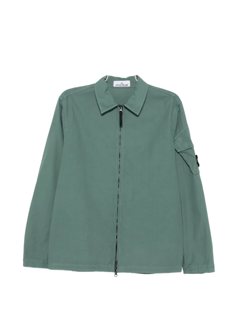 Stone Island zip-up shirt jacket - Grün