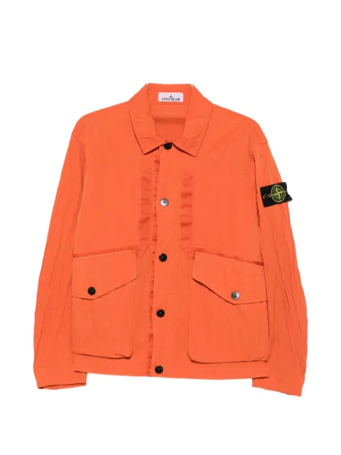 Stone Island logo-patch shirt jacket