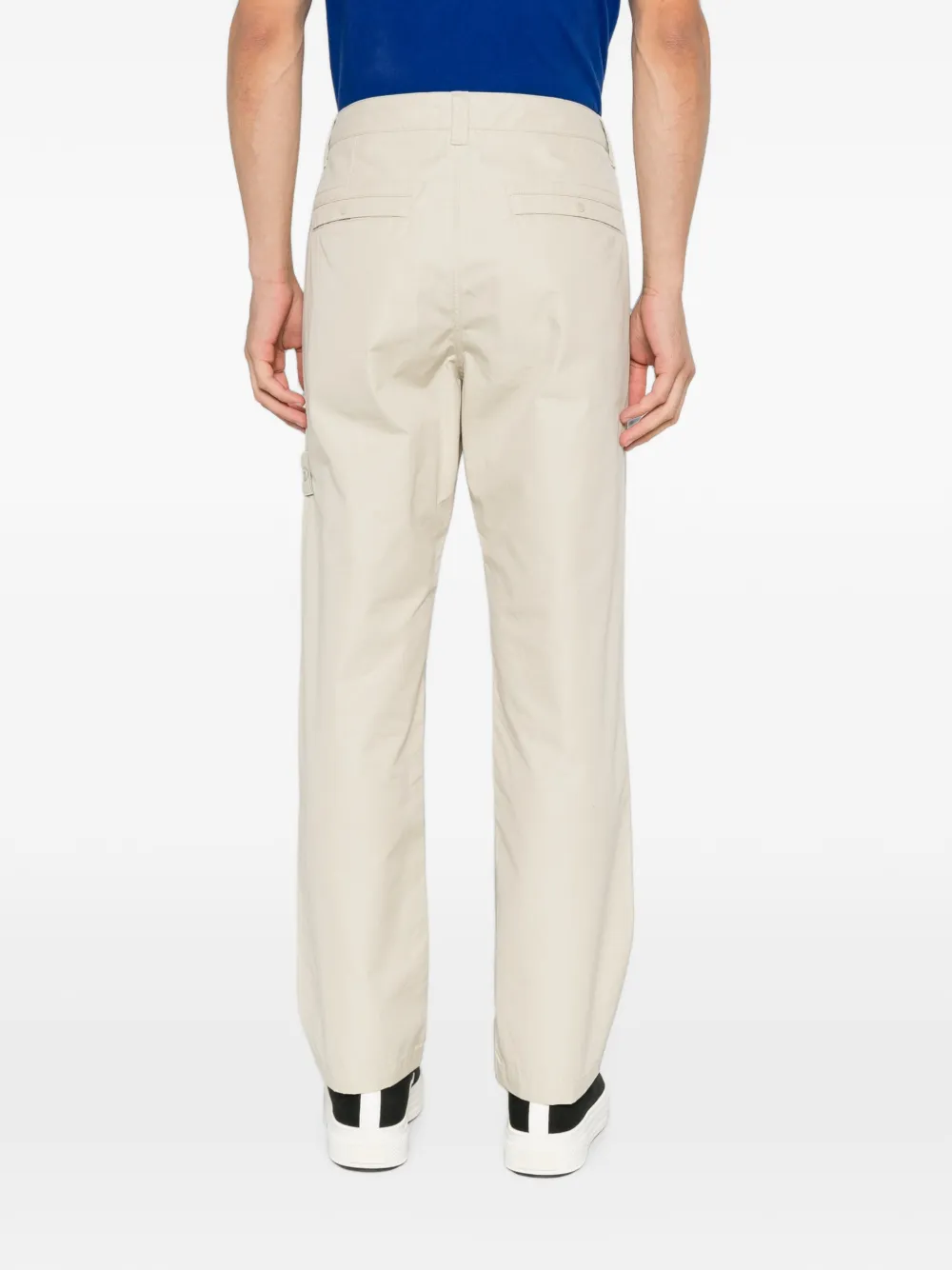 Stone Island 3100020 Ghost Piece katoenen canvas broek Beige