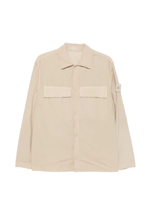 Stone Island logo-patch pocket shirt