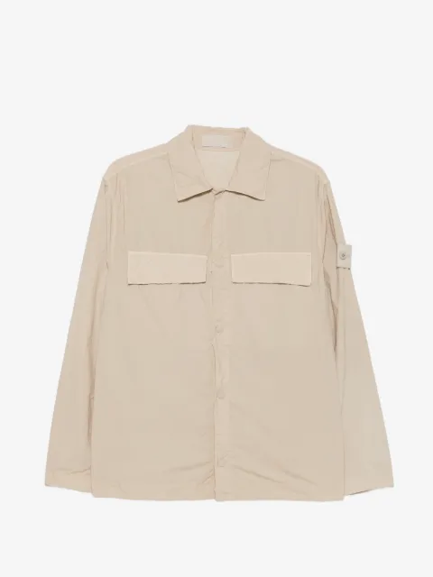 Stone Island logo-patch pocket shirt