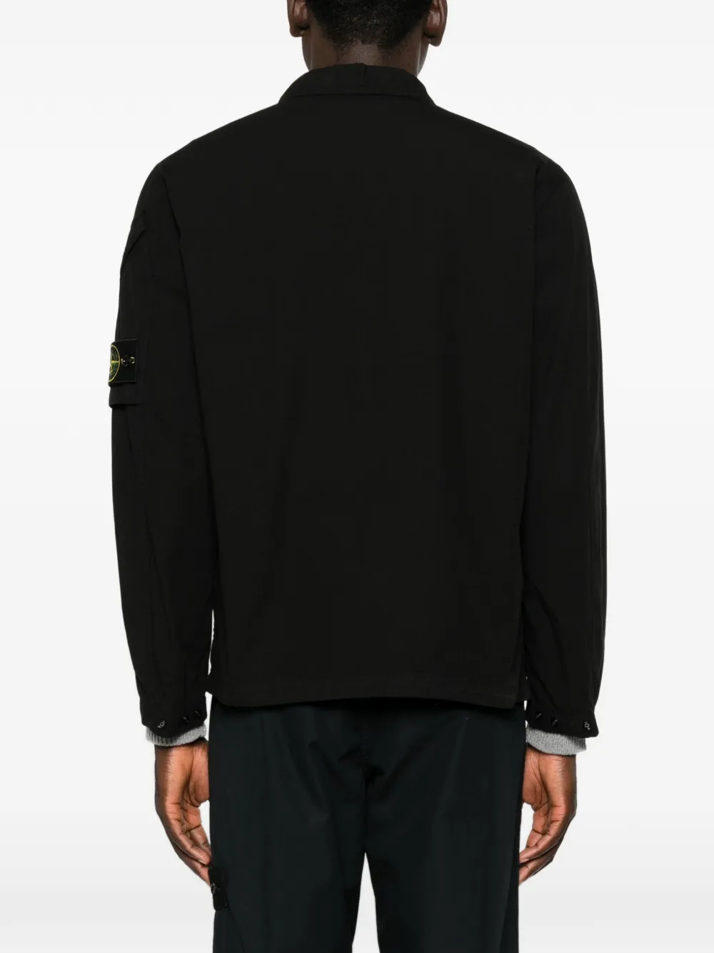 Stone Island Shirtjack met ritssluiting Zwart