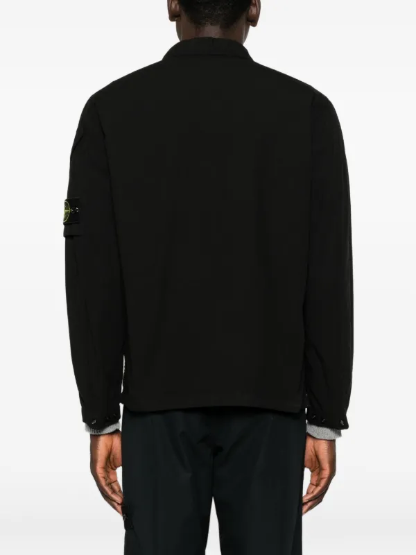 Stone Island zip-fastening Overshirt | Black | FARFETCH