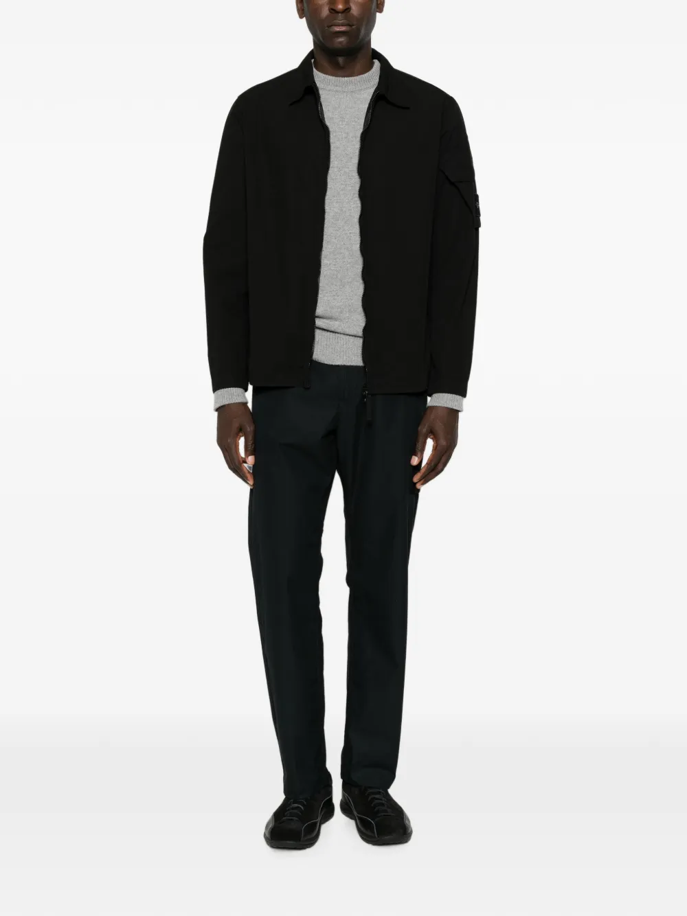 Stone Island Shirtjack met ritssluiting Zwart