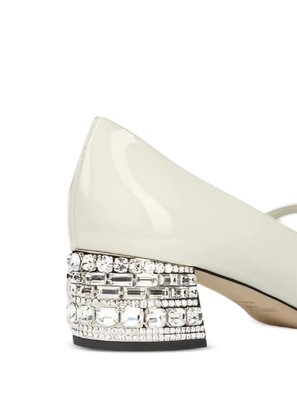 Jimmy Choo Elisa crystal-embellished leather pumps Wit