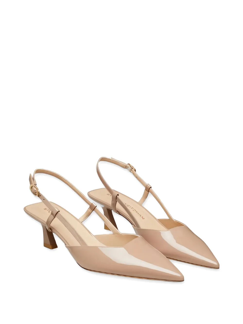 Stuart Weitzman Vinnie pointed-toe slingback pumps Beige