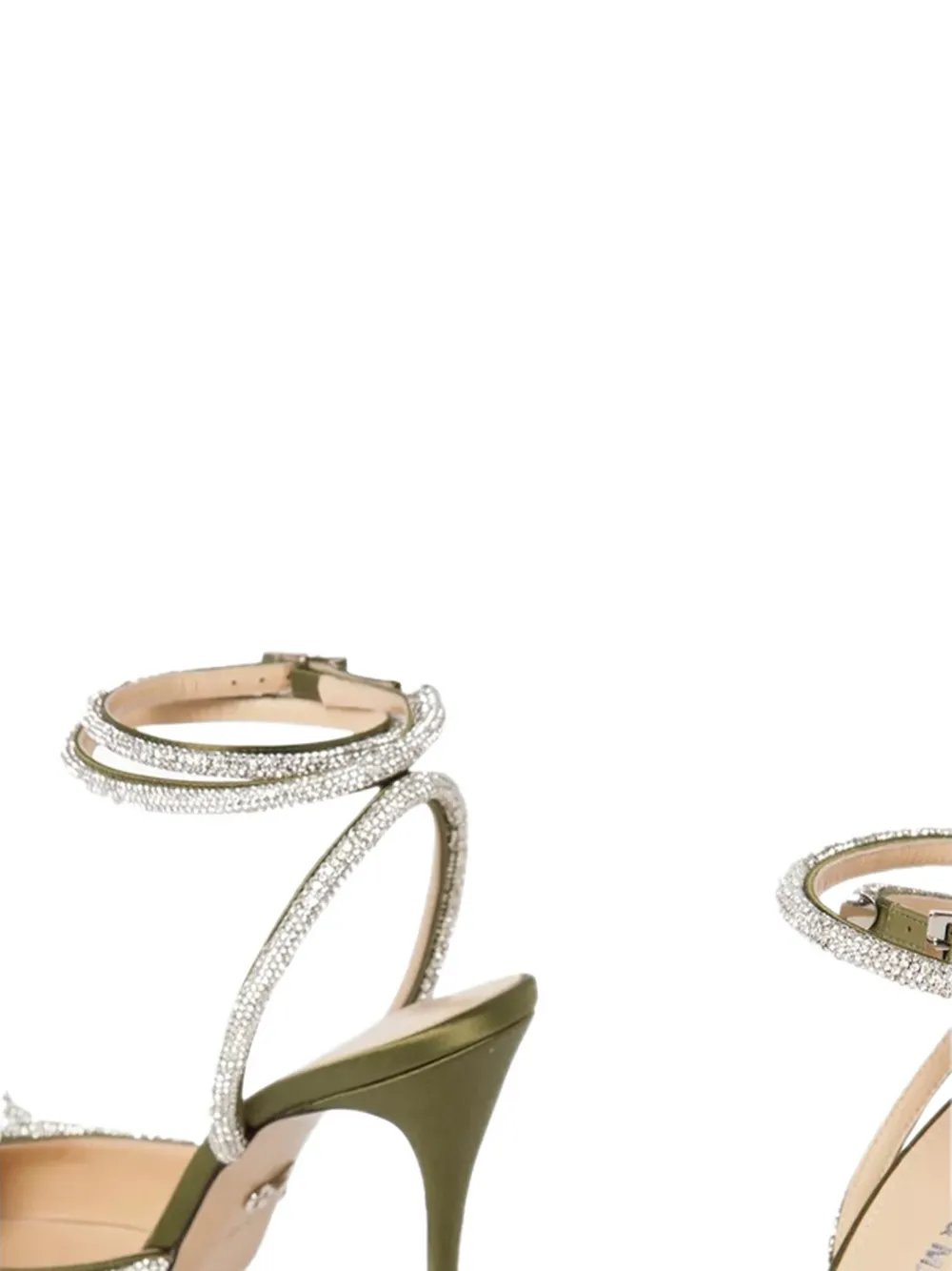 MACH & MACH double bow crystal-embellished pumps Groen