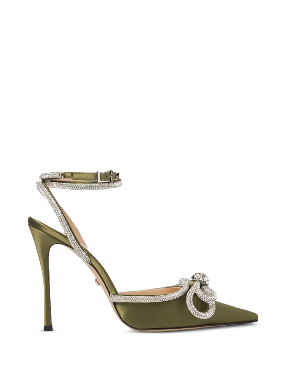 MACH & MACH double bow crystal-embellished pumps - Green