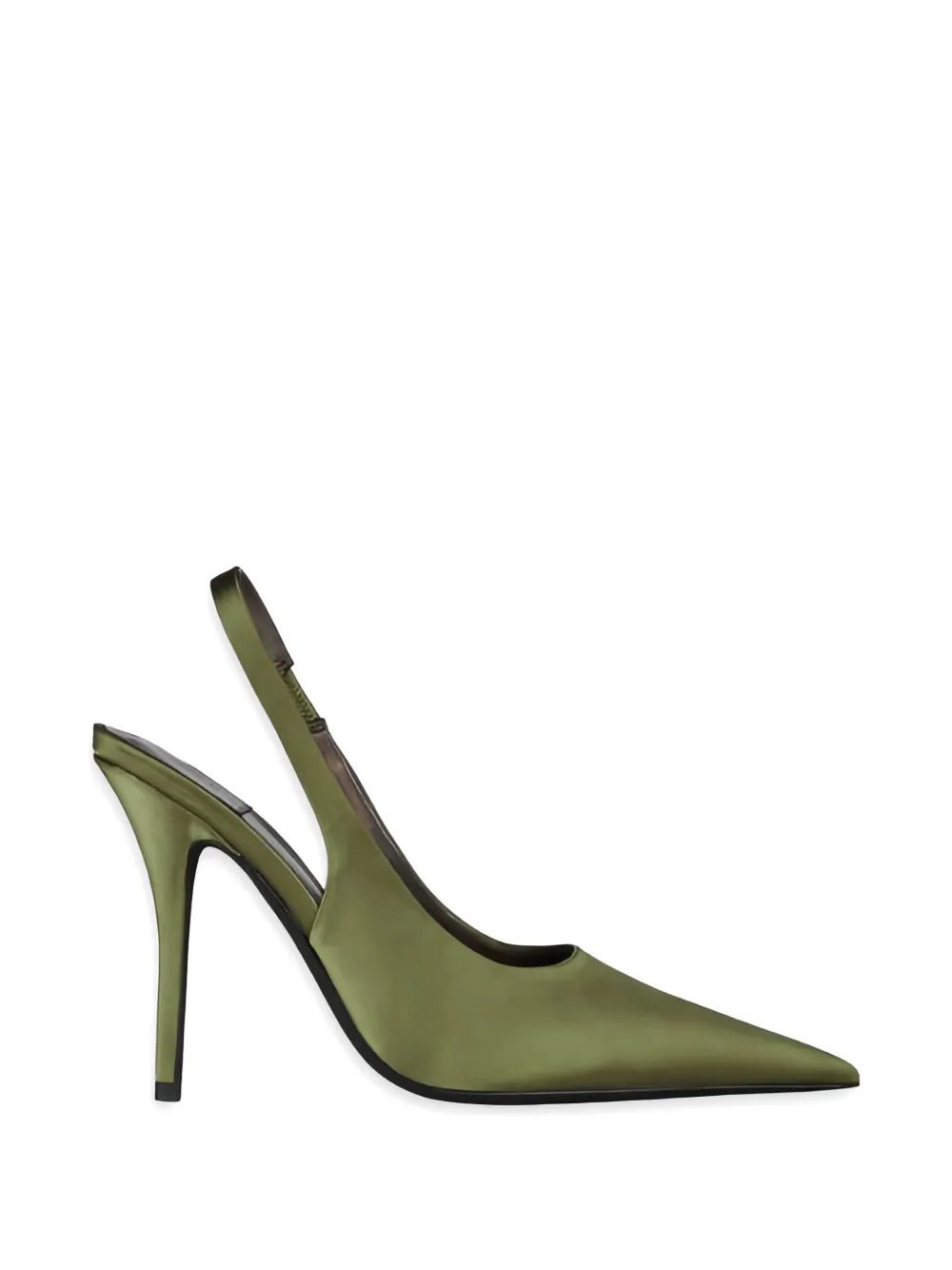 Jeffrey Campbell satin-finish slingback pumps Groen
