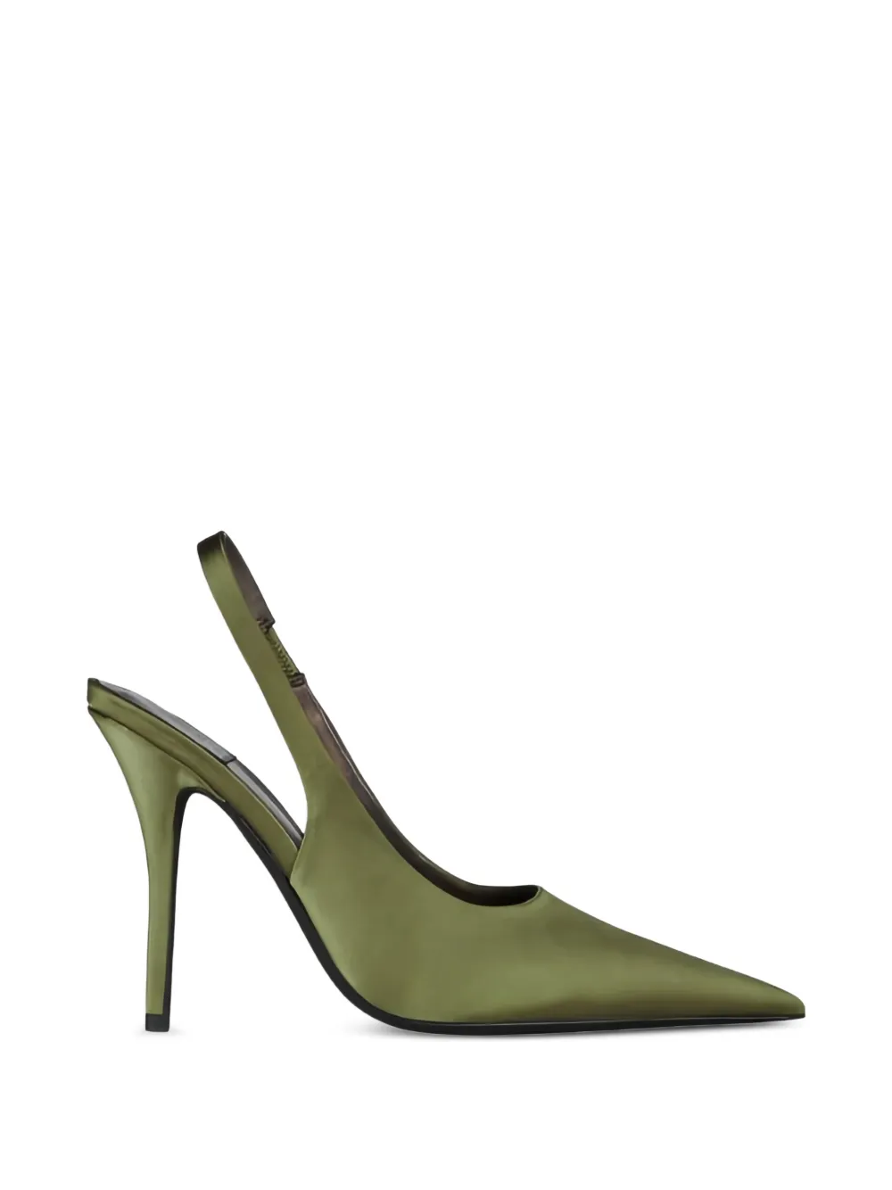 Jeffrey Campbell satin-finish slingback pumps Groen