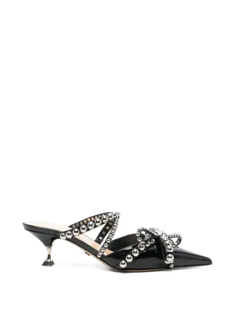 MACH & MACH studded bow-detail pumps