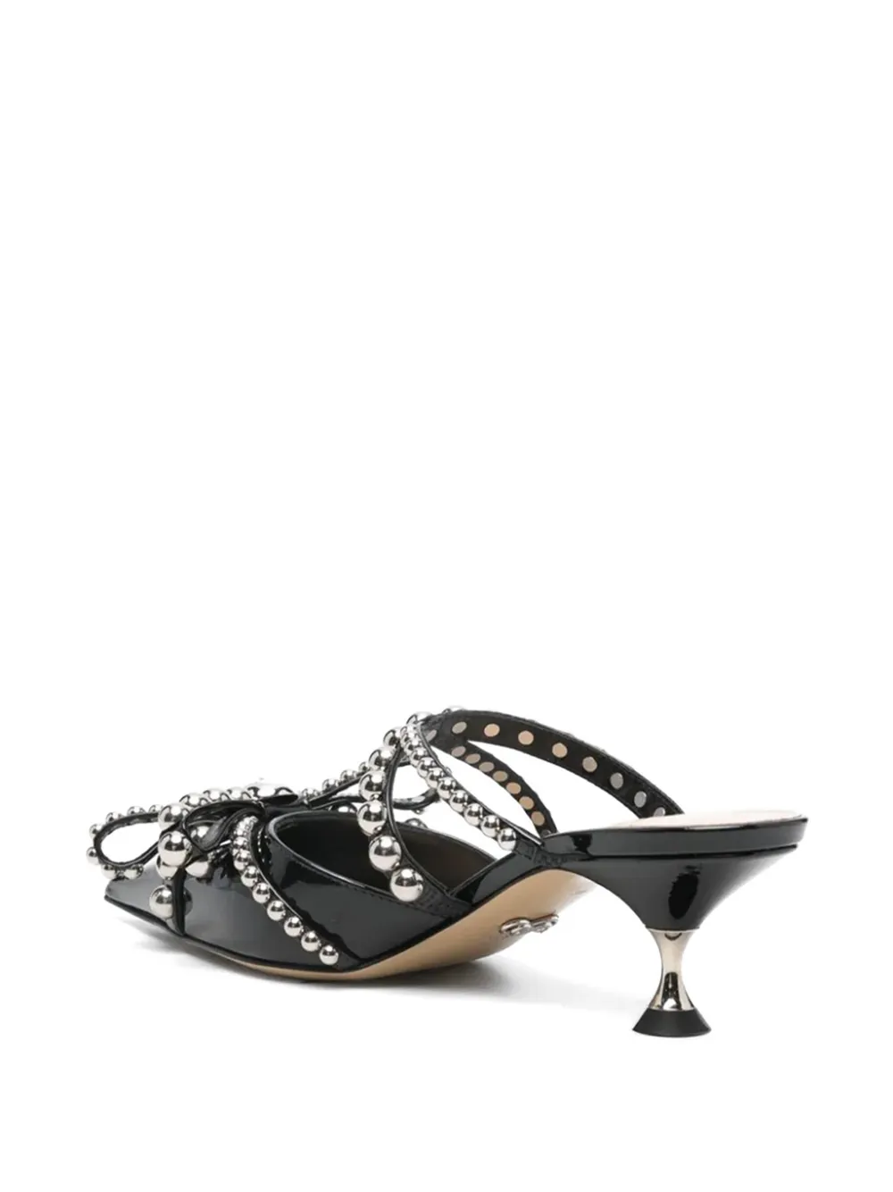 MACH & MACH studded bow-detail pumps Zwart